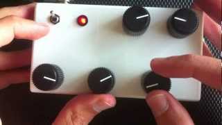 Auto-Step Synthesizer
More info... https://RucciElectronics.com/AS
This device is based on a stepped-tone generator ( atari punk console ) but with a sweeping LFO giving it an almost automated looping effect, as well as a low-pass filter that allows you to sweep the high-end in or out.
Along the bottom you have controls for LFO speed, frequency, and pulse length. At the top is the low-pass filter and volume. The case is extremely tough die-cast aluminum, painted glossy white.
With a 1/4 output jack it is easy to connect to amps, effects or recording equipment. It is powered by an included 9volt battery or any 9volt center-negative DC adapter. There are also 1/8 sync in and out jacks, this will allow it to communicate with any equipment that makes use of 5volt clock. This was designed and hand-built by myself in Oakland, California.
power electronics dubstep harsh noise industrial drone ambient experimental chiptune Auto-Step Synthesizer