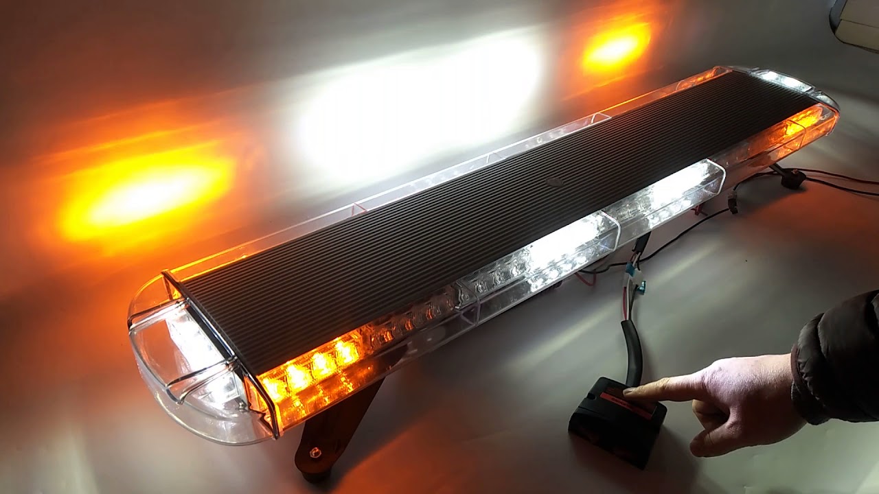 42" LED Amber&White Security Emergency Beacon Tow Truck Wrecker Strobe