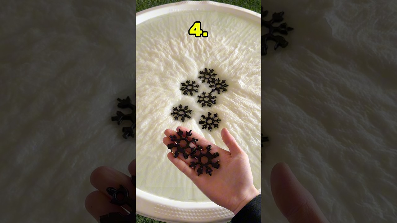 Сколько металлических снежинок тонут в воде?