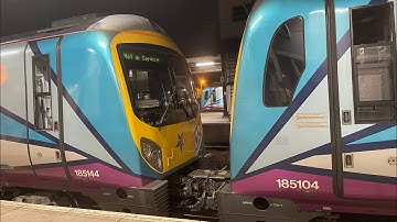 TPE Class 185s 185104+185144 at York - 19/11/2022