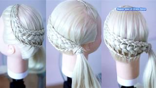 Причёска в школу на 1 сентября Коса из кос Причёски пошагово Hairstyle tutorial Peinado con trenzas Причёска в школу на 1 сентября Коса из кос Причёски пошагово Hairstyle tutorial Peinado con trenzas