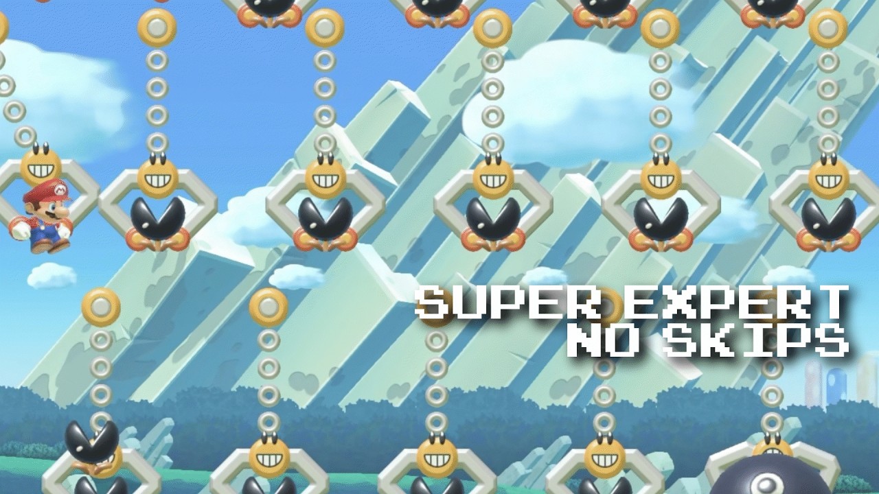 Суперэксперт без пропусков: Возможно, безопаснее не двигаться (Mario Maker 2, Switch 2)