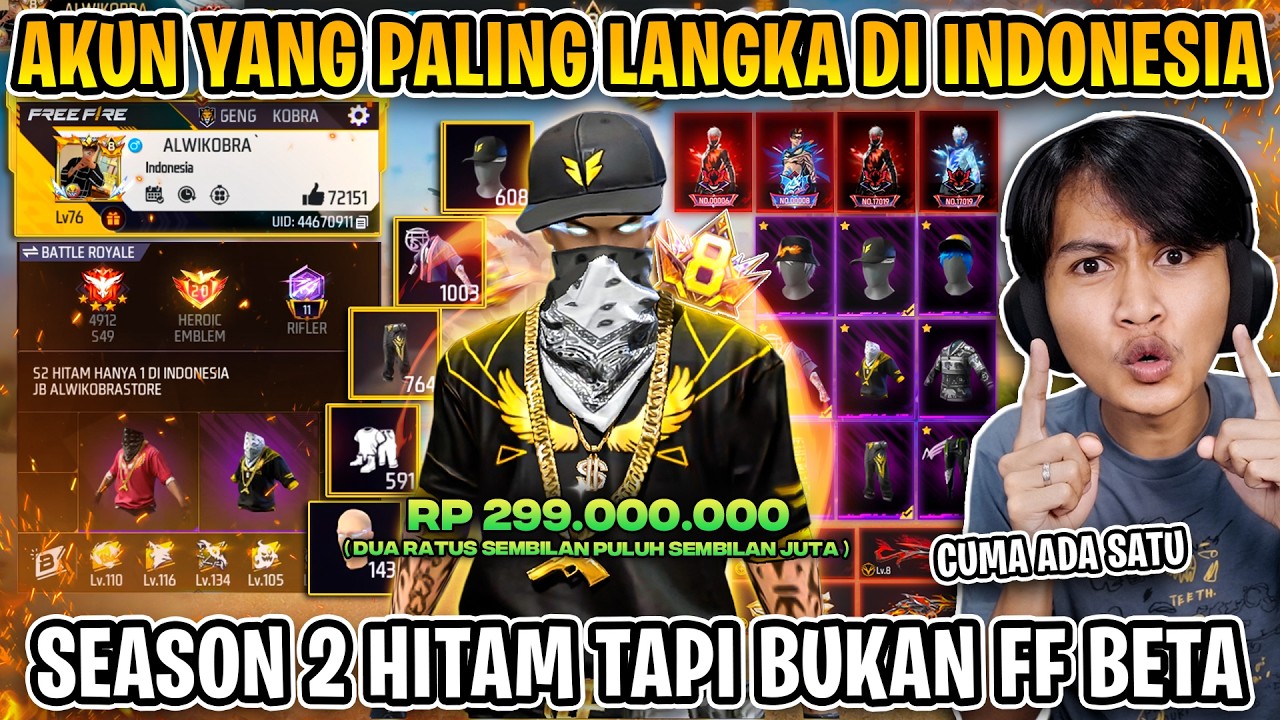 AKUN INI CUMA ADA 1 DI INDONESIA LANGKA BANGET !! PUNYA SEASON 2 HITAM CUY !!