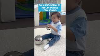 BOLAS SENSORIALES REFLECTANTES CON SONIDOS DE ALEGRIA JUGUETES