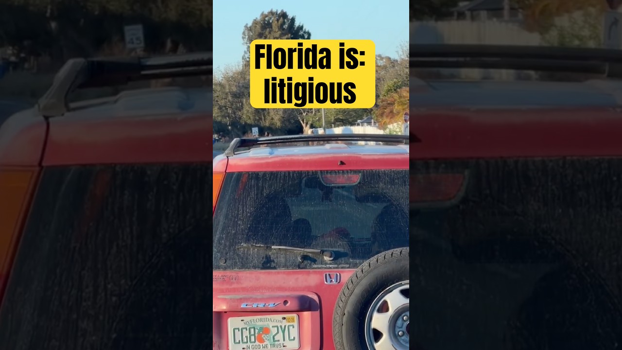 Флорида склонна к судебным разбирательствам.