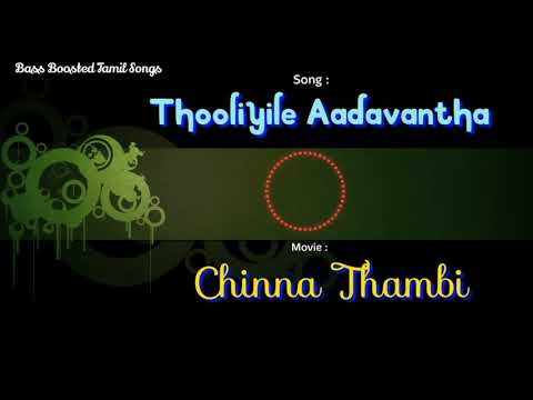 Thooliyile Aadavantha - Chinna Thambi - Bass Boosted Audio Song - Use Headphones 🎧 Better Experience
