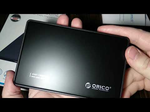 ORICO 2.5 inch USB3.0 Hard Drive Enclosure (model 2588US3-V1) unboxing and Hard Drive setup