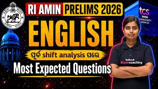RI Exam Analysis Today | RI AMIN English Question | Most Expected Questions By Baisali Mam