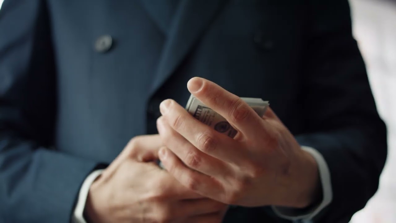 Man Hands Counting Money, Dollar bills, Cash, Finance, Suit | Free Stock Video Footage No Watermark