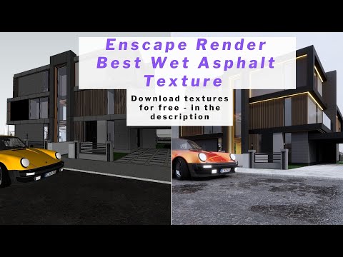 Enscape Render Best Wet Asphalt Texture - textures in content