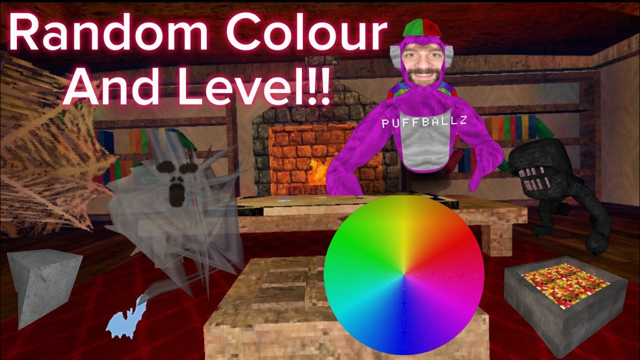Part 1 of playing a random level and cant touch the random colour in big scary!