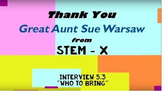 STEM X Global Interview 5 3 Who to Bring