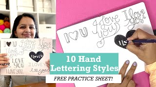 10 Easy Hand Lettering styles for you to try! Just grab a pen!