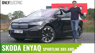 Skoda Enyaq - Indepth Review of the SportLine 80x AWD Version