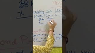 Multiplication on Measurement | Rumki Ma'am #measurement #maths#fearlessmathsclass#shorts