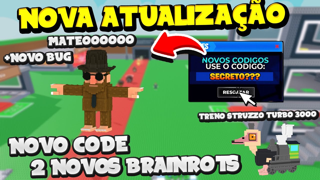 CORRE!! NOVO BUG DE ATRAVESSAR LASER +NOVO CODIGO E NOVA ATUALIZAÇÃO NO ROUBE UM BRAINROT