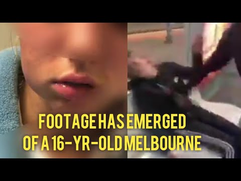 Footage has emerged of a 16-yr-old girl being brutally attacked by a gang of eight in Melbourne