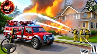 Fire Truck City Rescue Simulator - 911 US Emergency Fire Truck Driving 3D 2025 - Android GamePlay screenshot 5