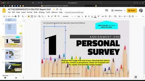 Google Slides - Assignment Title Page