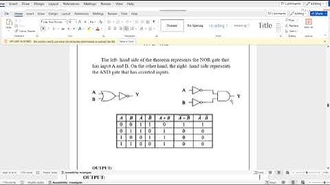 Boolean expression||demorgan