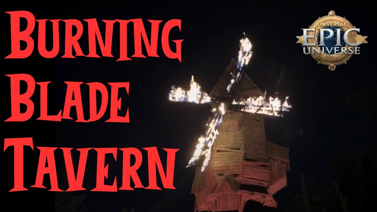Burning Blade Tavern at Night