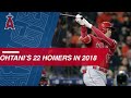 See all 22 of Shohei Ohtani's homers from 2018