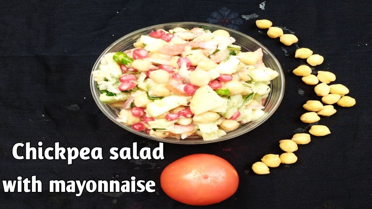 chickpeas salad with mayonnaisechola saladchana salad recipe