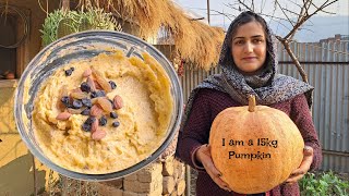 Kaddu Ka Halwa |Pumpkin dessert | Amazing Recipe in Peaceful Kashmir village.