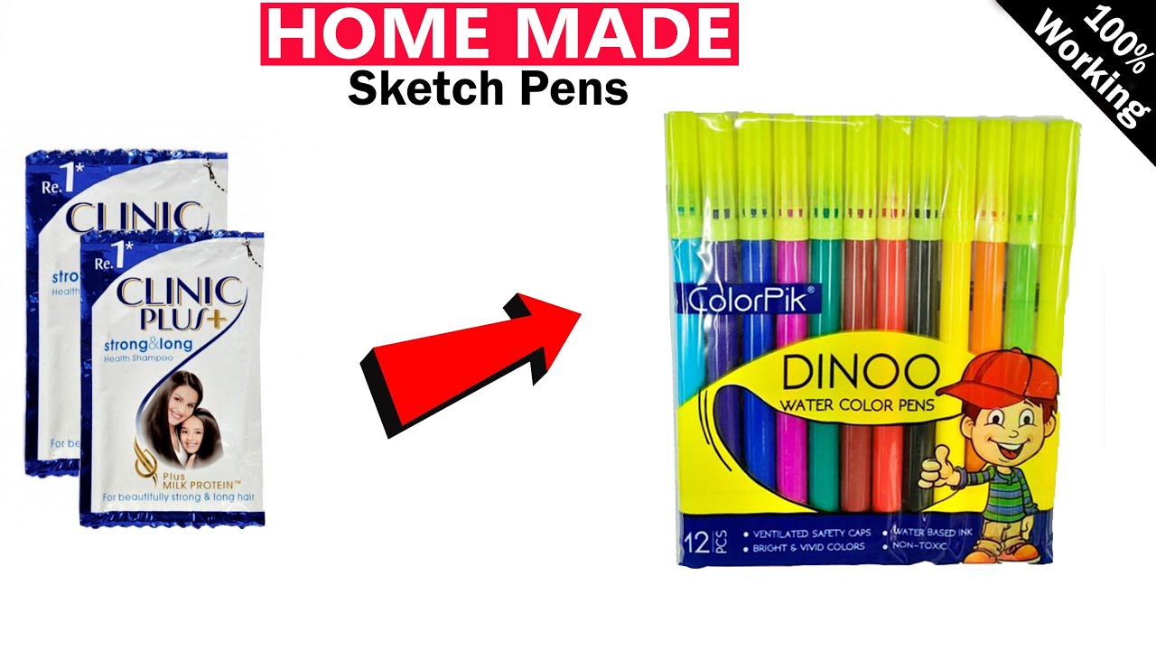 Homemade Sketch Pens - How to make sketch pen at home