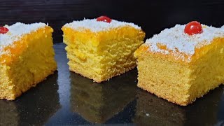 Eggless Mango Cake | Easy Mango Cake Without Oven, Cream, Condensed Milk, Butter and Curd