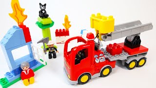 Building Duplo Fire Engines + Rescue Story