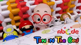 Ten In The Bed | Nursery Rhymes For Kids | 10 in the bed (Roll over, roll over) |AbCde Balloon World