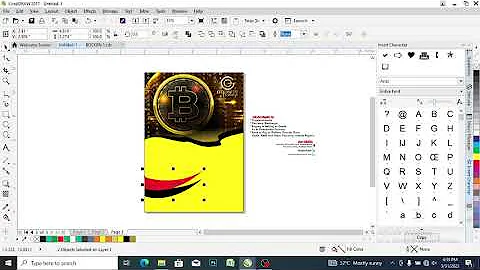 Designing Cryptocurrency flyers made easy in Corel draw