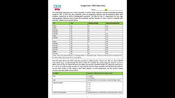 SPSS Data Entry - Answer Key Video