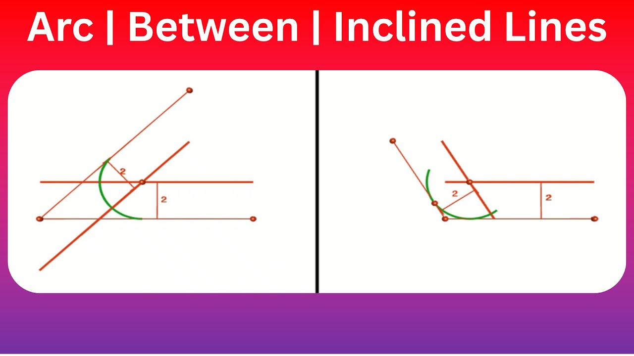 Line Incline Arc | Between | Inclined Lines - YouTube