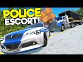 CAR HUNT with EXPENSIVE CARS and a Police Escort in BeamNG Drive Mods!