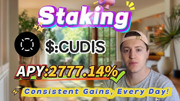🧠 Solana staking for beginners — real CUDIS mining with stable 2777.14% APY returns!