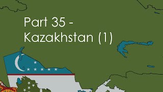 World Map In Minecraft - Part 35 - Kazakhstan (Part 1 - Outline)