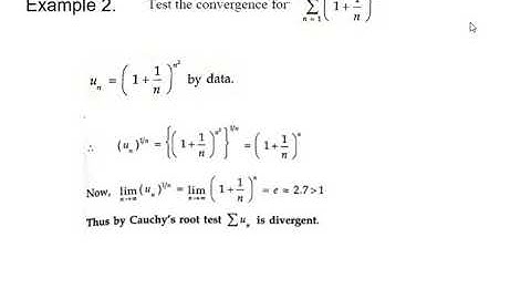 18MAT21 : Module 4  Infinite Series Class 1