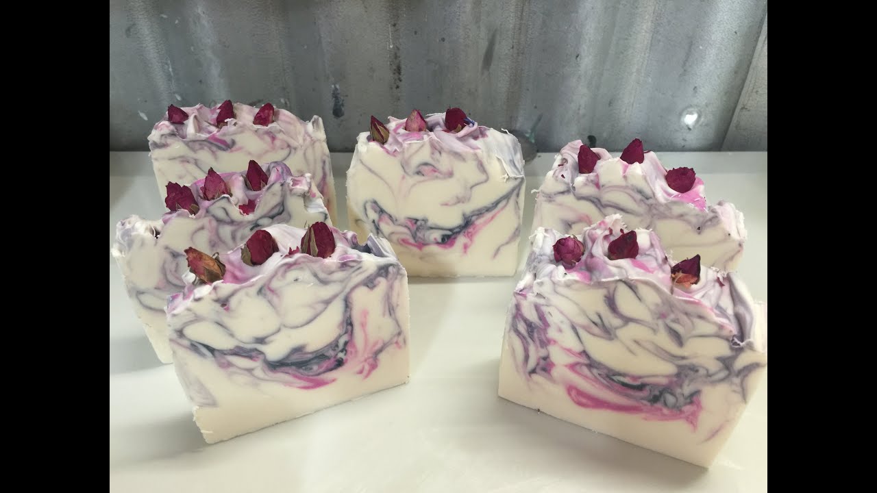 lush clothing Geranium and Lavender cold process soap