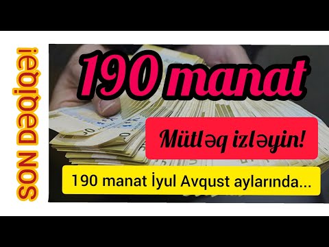 190 manat birdəfəlik yardım İyul və Avqust aylarında veriləcəkmi?