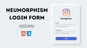 Amazing Neumorphism Login Form UI Design Using HTML And CSS | Easy Tutorial for beginner