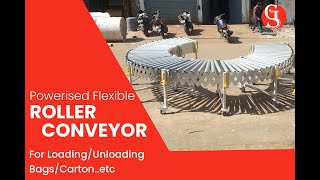 Powerised Flexible Roller Conveyor | Flexible Conveyor | S.G. Conveyors & Automations