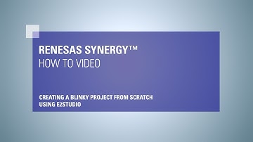 Create a blinky project from scratch (e² studio)