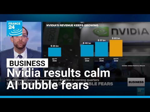 Nvidia's upbeat forecast for future demand calms 'AI bubble' fears • FRANCE 24 English