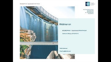 Webinar on Experimental Modal Analysis (EMA) using ARTeMIS modal