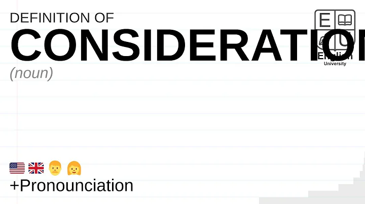 CONSIDERATIONS meaning, definition & pronunciation | What is CONSIDERATIONS? | How to say CONSIDERA