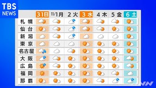 【10月30日 夕方 気象情報】明日の天気