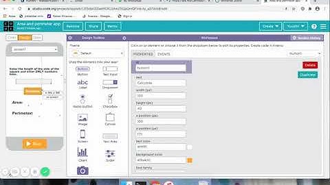 Area and perimeter app   App Lab