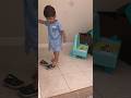 Trying to wear his out of size  shoes.   🫨🧿 #funnyvideo #funnyshorts #funnytoddler